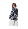 Women's Plaid Hooded Button Up Shirt