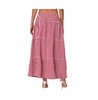 Women's Gingham Side Slit Tiered Maxi Skirt