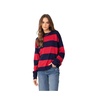 Women's Light Knitted Oversize Sweater With Stripes