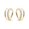 Double Hoop Earrings - Harley Pave