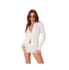 Women's Knitted See Through Buttoned Shirt