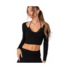 Women's Lace bra detail knit top