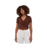 Women's Constance Collared Wrap Crop Top