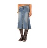 Women's Arabella Distressed Denim Midi Skirt