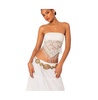 Women's India Sheer Lace Strapless Top