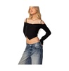 Women's Triangle Hem Off Shoulder Sweater