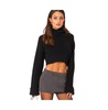 Women's Oversized turtle neck cropped sweater