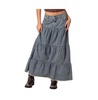 Women's Countryside tiered washed denim maxi skirt