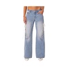 Women's Low Rise Ribbon Lace Up Jeans