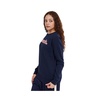 Bench Raina womens sweatshirt crew neck navy with pink logo