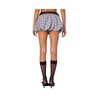 Women's Plaid bubble micro skort