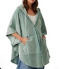 beach love poncho in blue surf combo