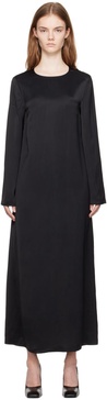 Black Crewneck Maxi Dress