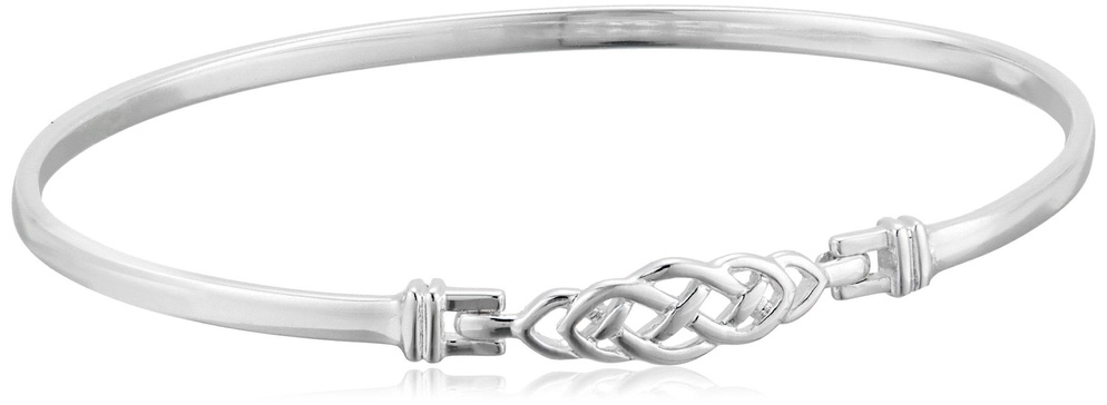 Amazon Essentials Sterling Silver Celtic Bangle Bracelet, (previously Amazon Collection)