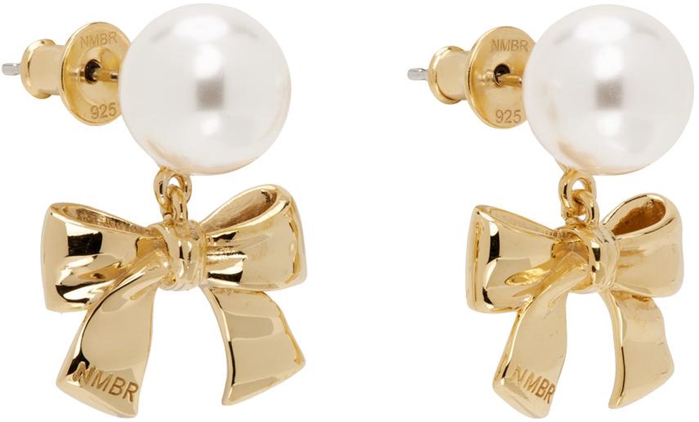 Gold & White #9118 Earrings