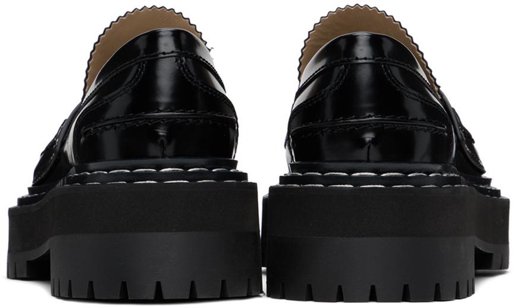 Black Lug Sole Platform Loafers