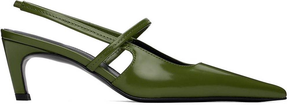 Green 'The Sharp Slingback' Heels