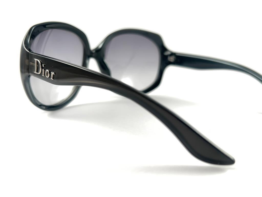 Vintage Christian Dior " GLOSSY " Dark Grey  Oversized Sunglasses 2000's Italy