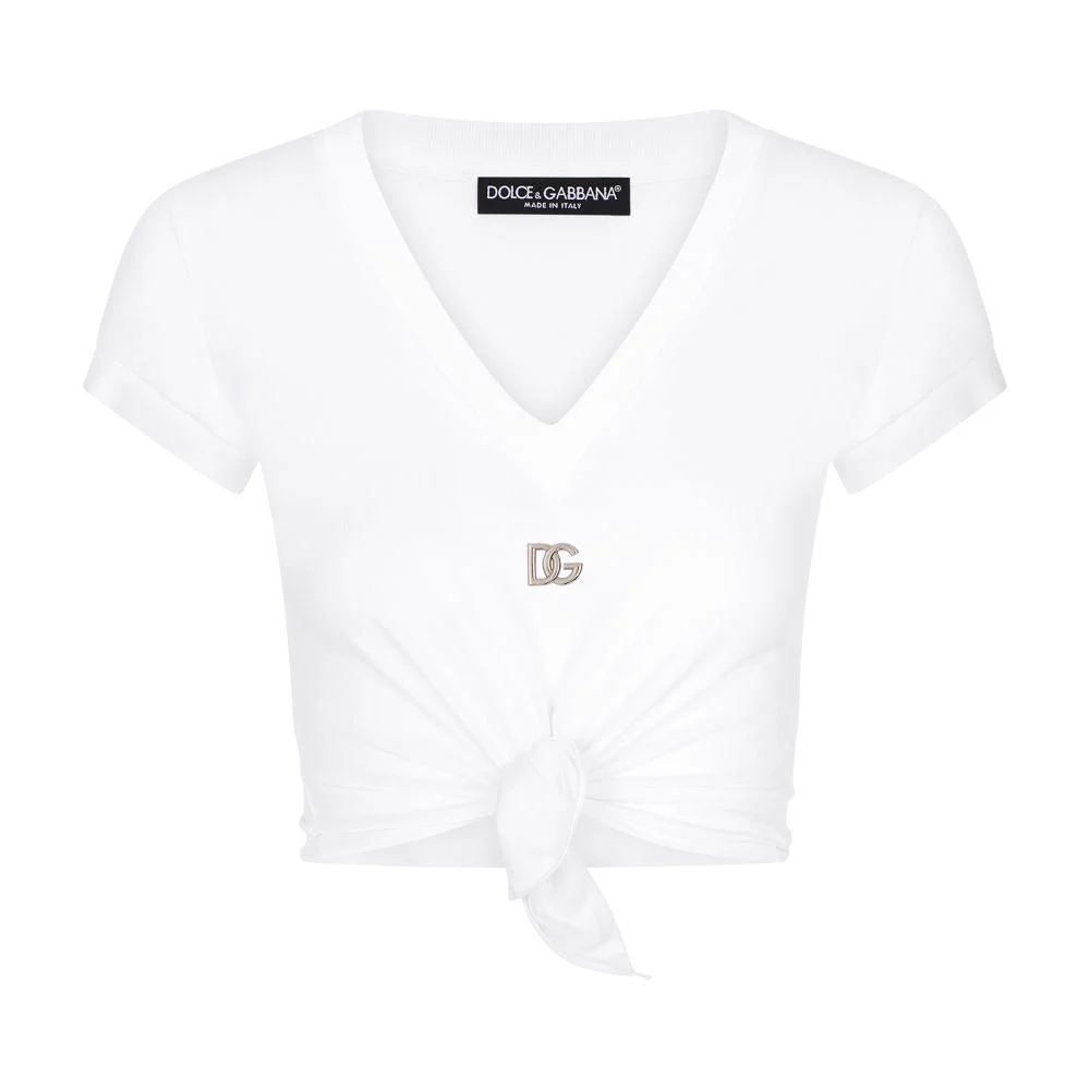 Jersey T-shirt with DG logo and knot detail