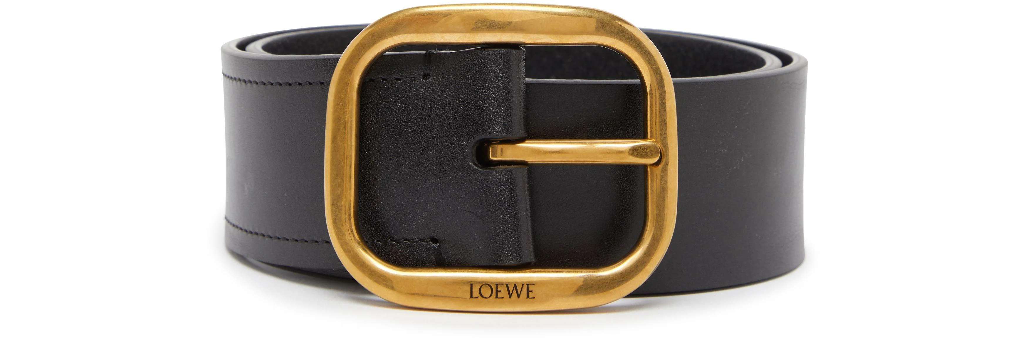 Soft, rounded leather belt