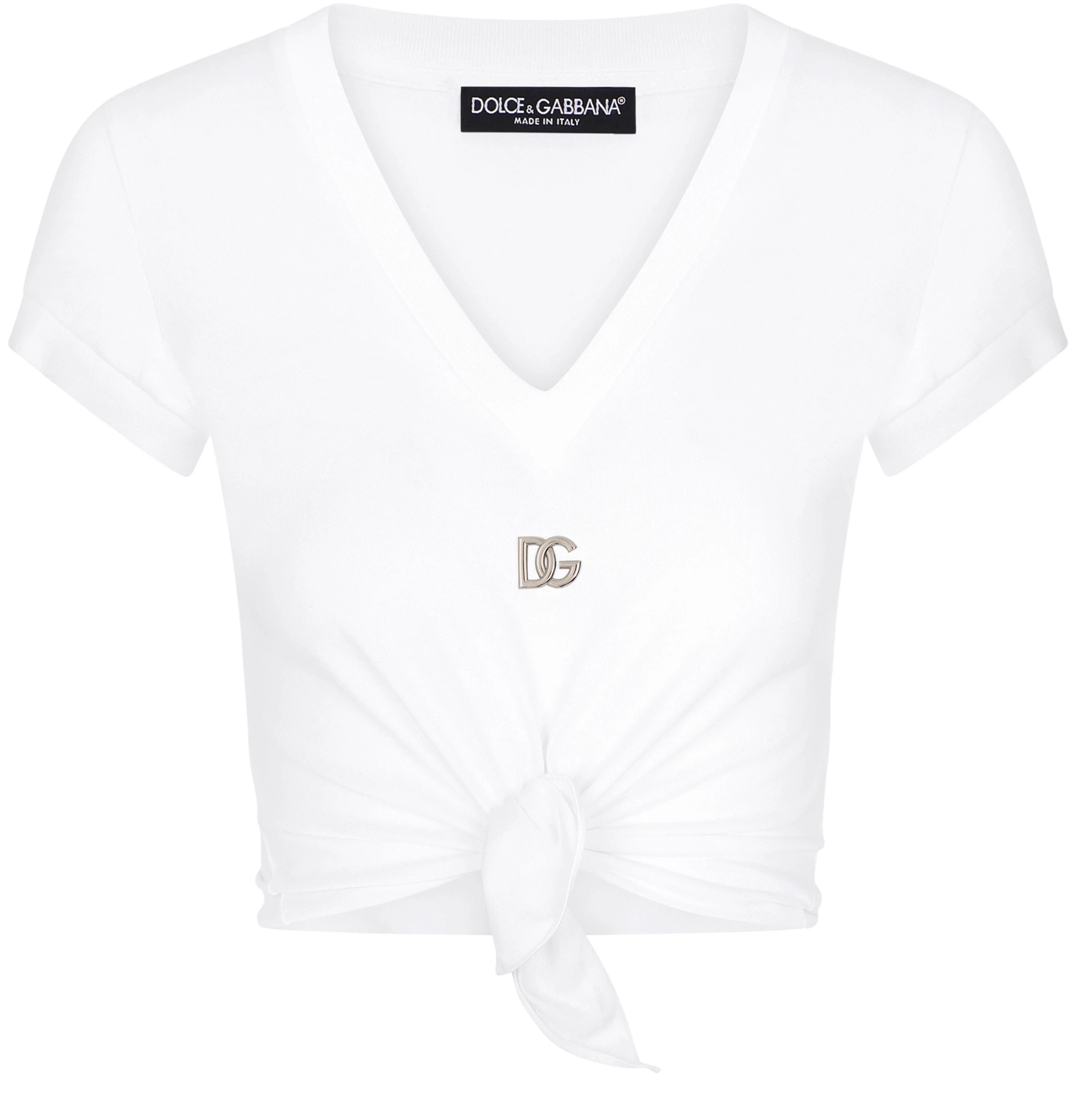 Jersey T-shirt with DG logo and knot detail