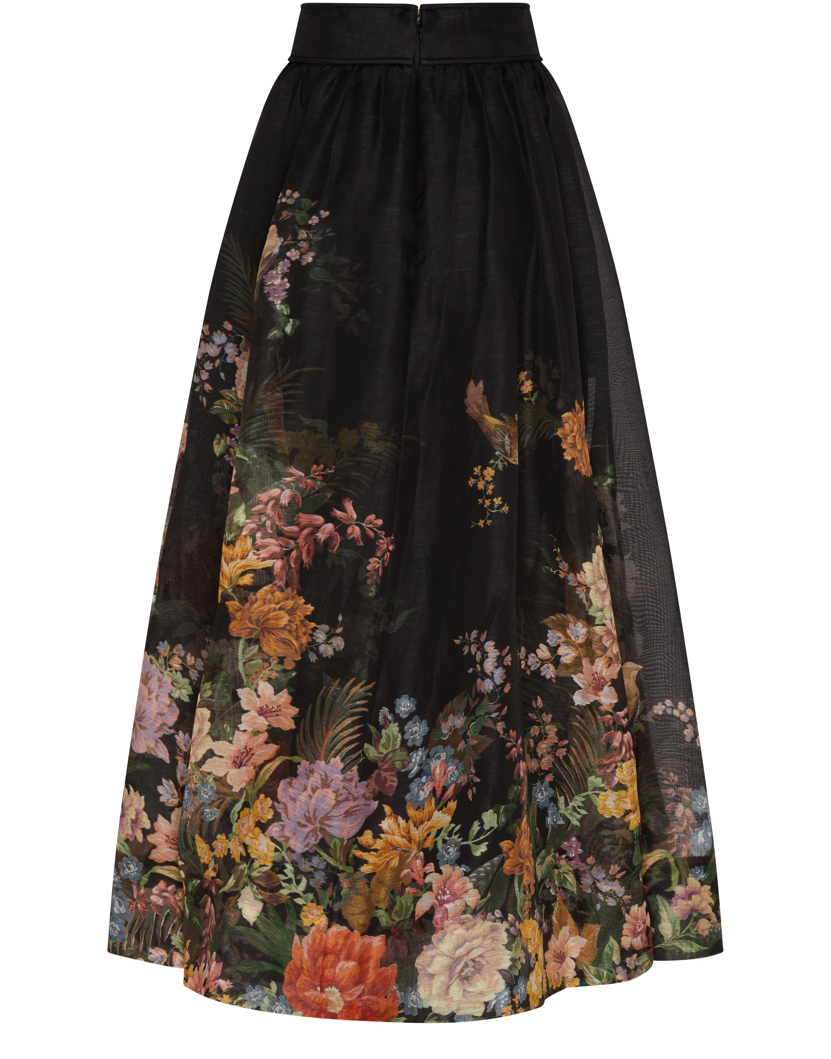 Pavilion gathered midi skirt