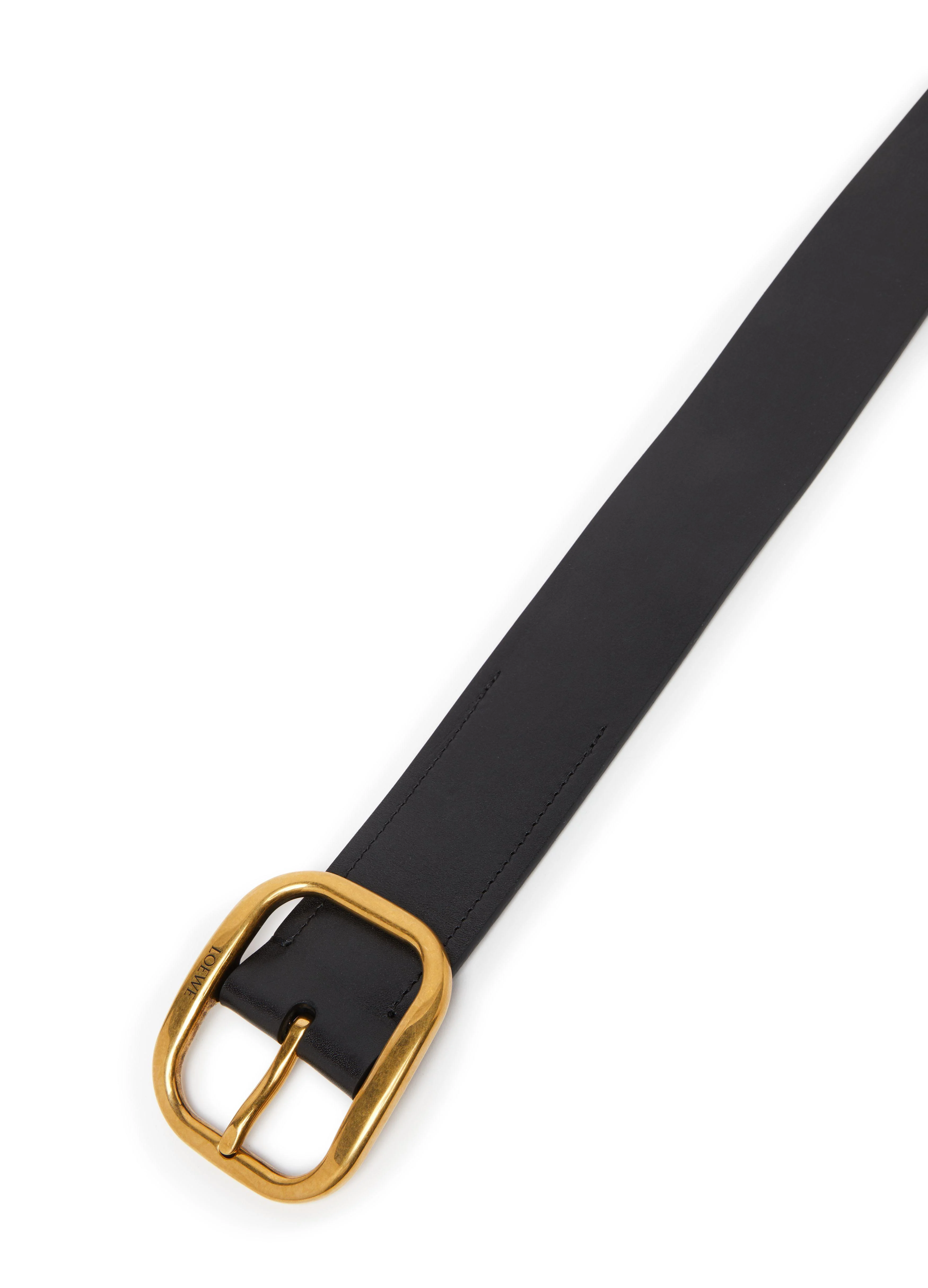 Soft, rounded leather belt