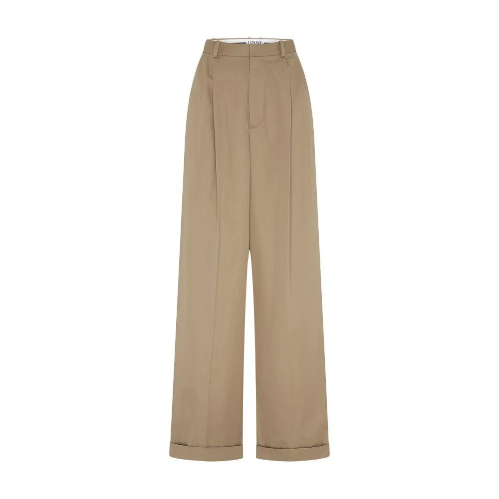 Pleated cotton and silk pants