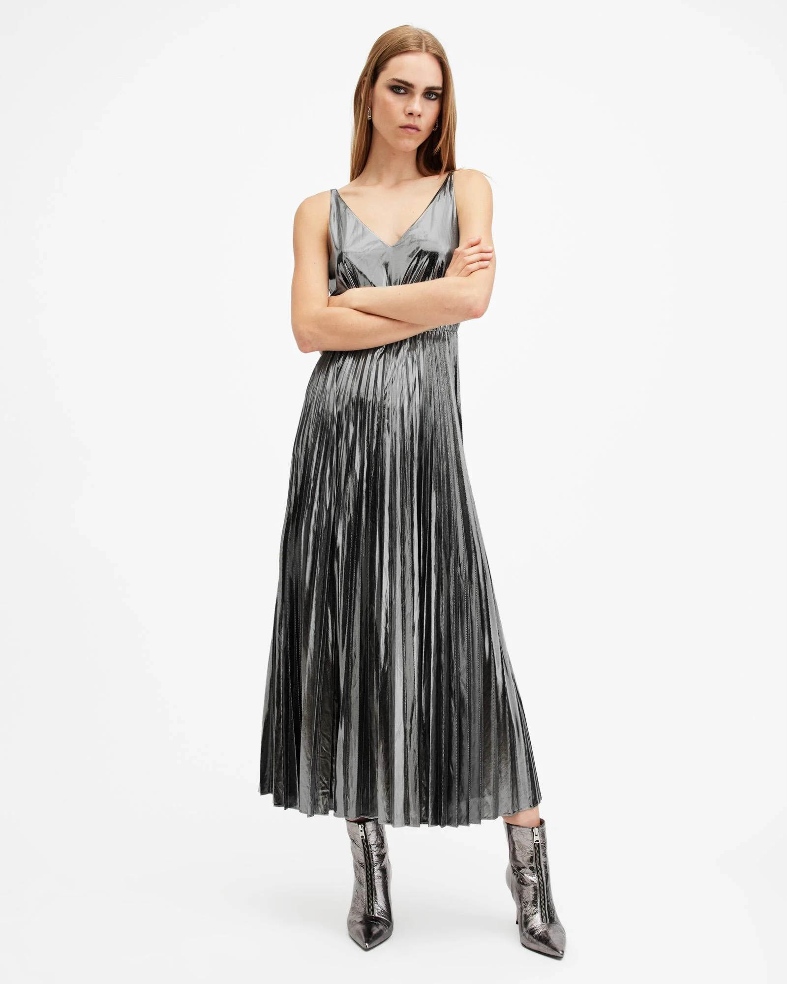 Spark 2-In-1 Pleated Maxi Dress