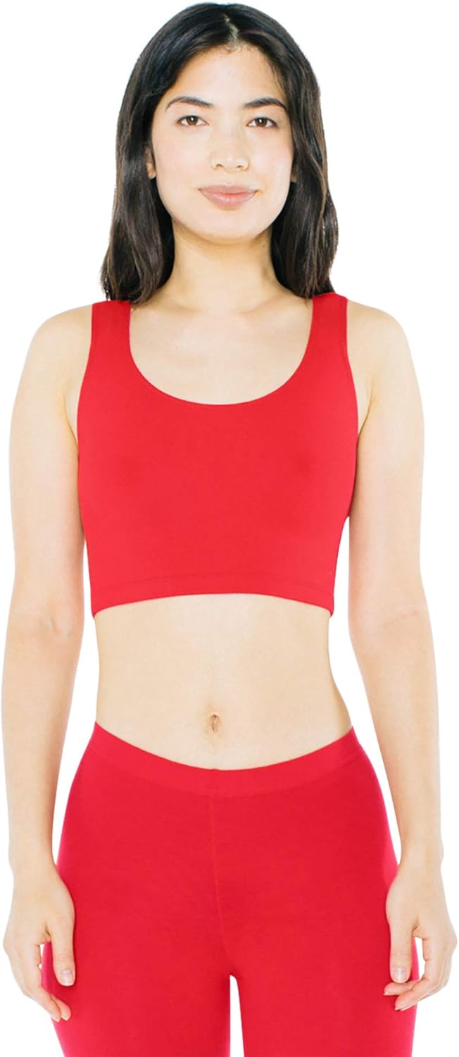 American Apparel Women's Cotton Spandex Sleeveless Crop Tank