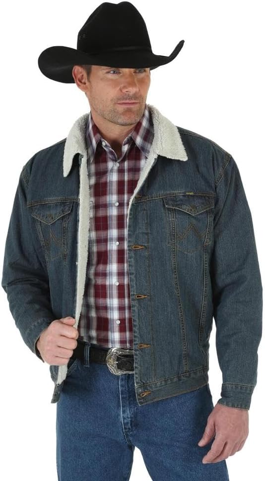 Wrangler Men's Cowboy Cut Western Lined Denim Jacket