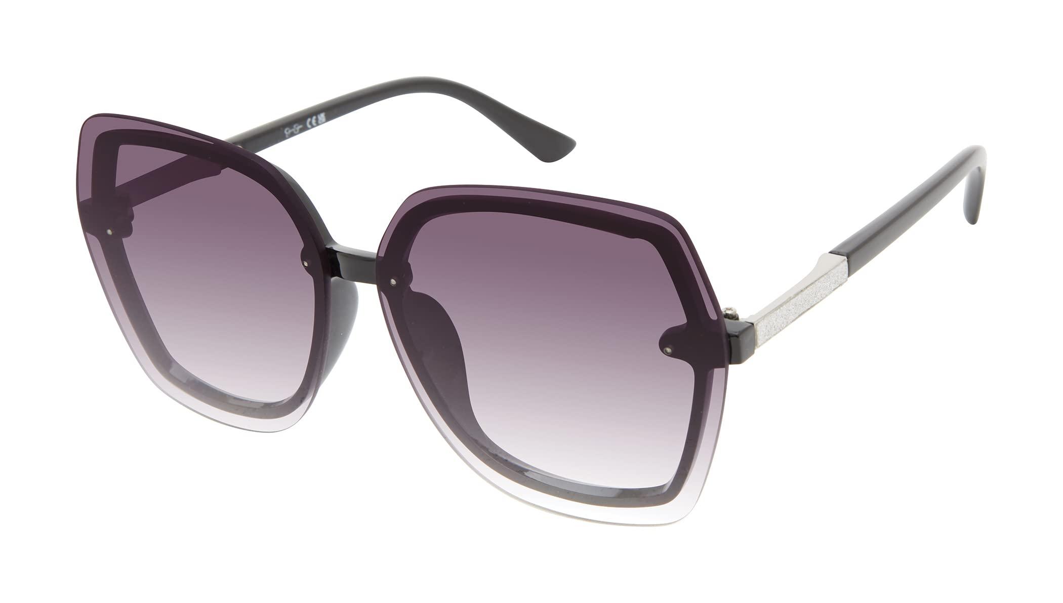 Jessica Simpson J6127 Geometric Women's Hexagonal Sunglasses with 100% Uv Protection. Glam Gifts for Her, 63.5 Mm