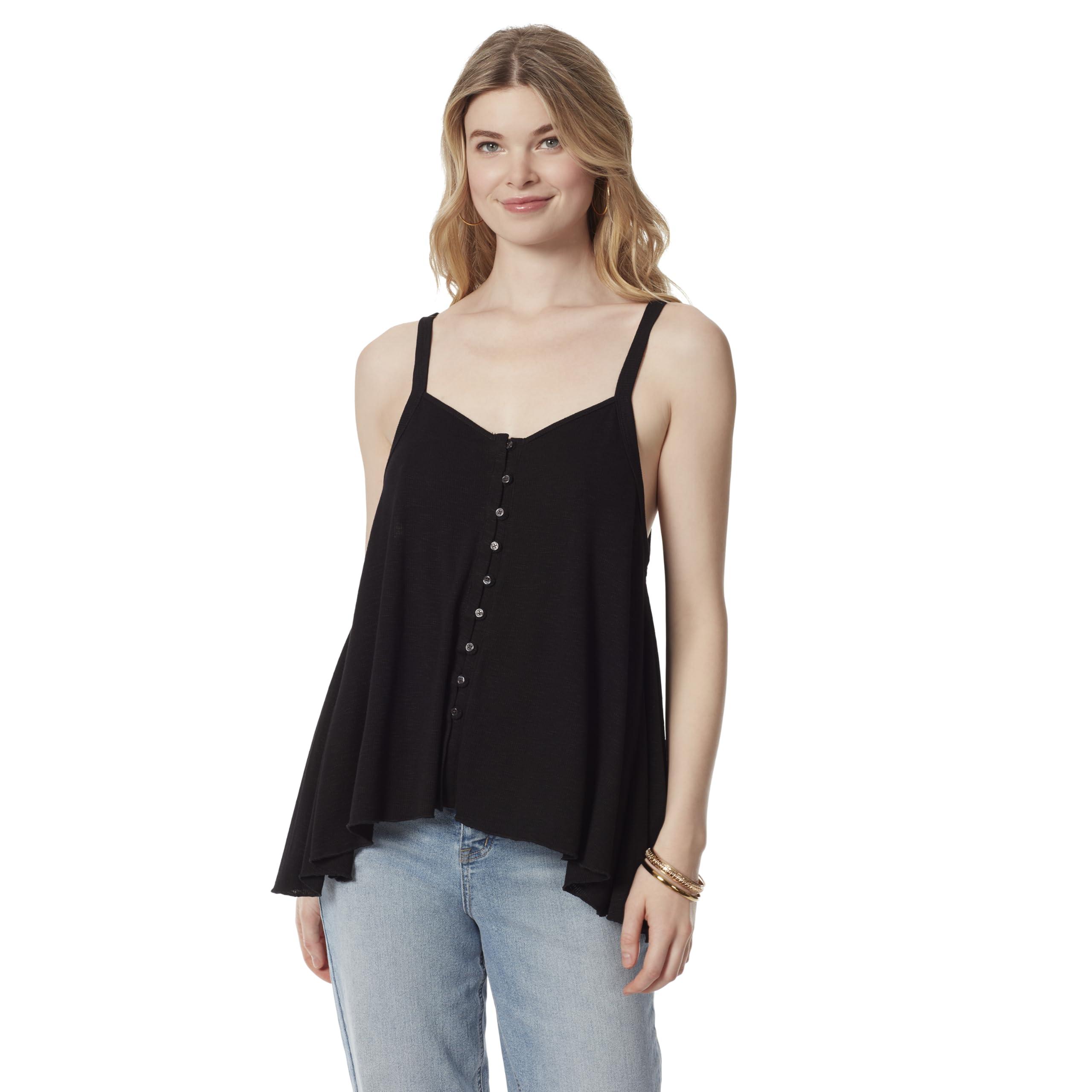 Jessica Simpson Womens Gwen Hi-Low Button-Down Tank Top