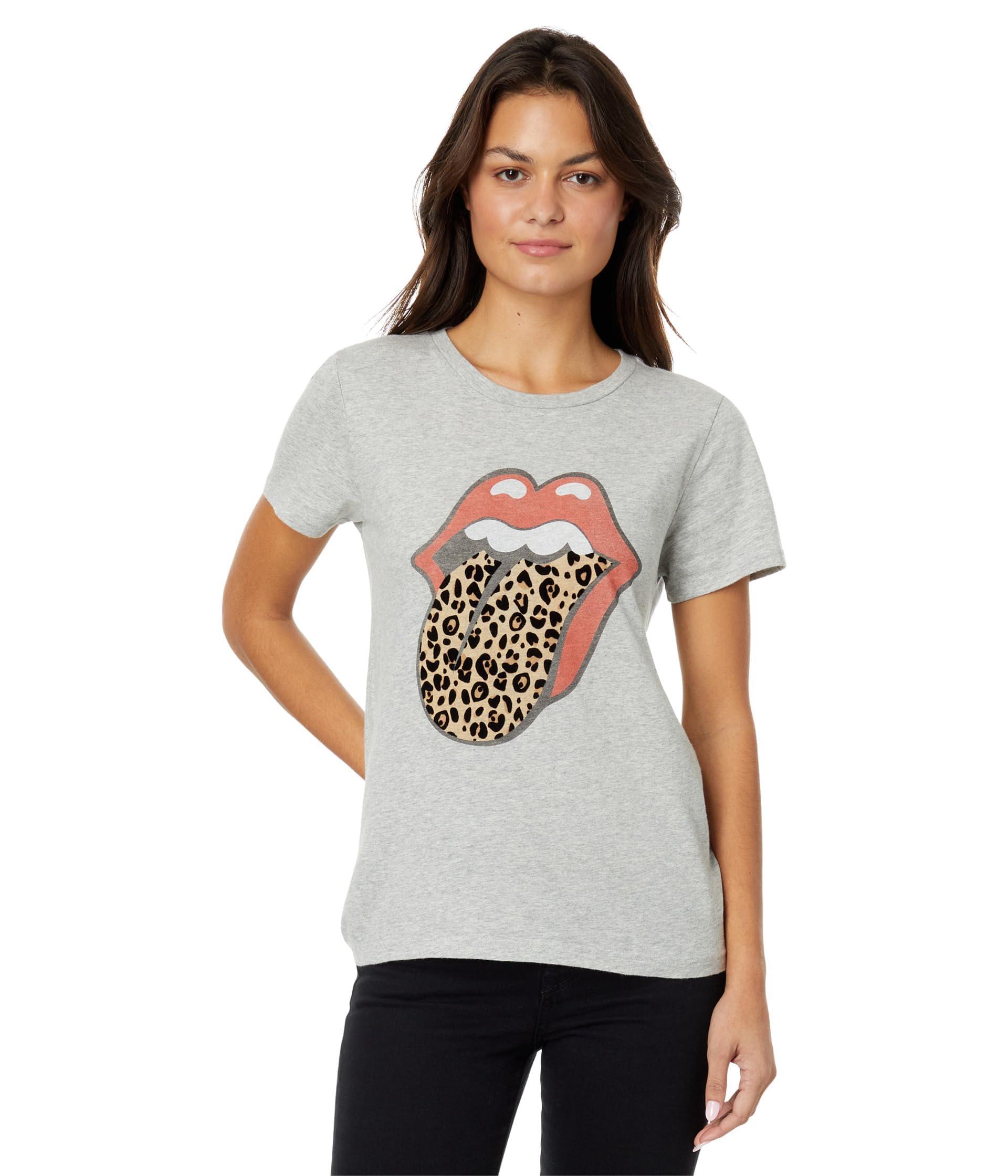 Lucky Brand Women's Rolling Stones Animal Lips Tee