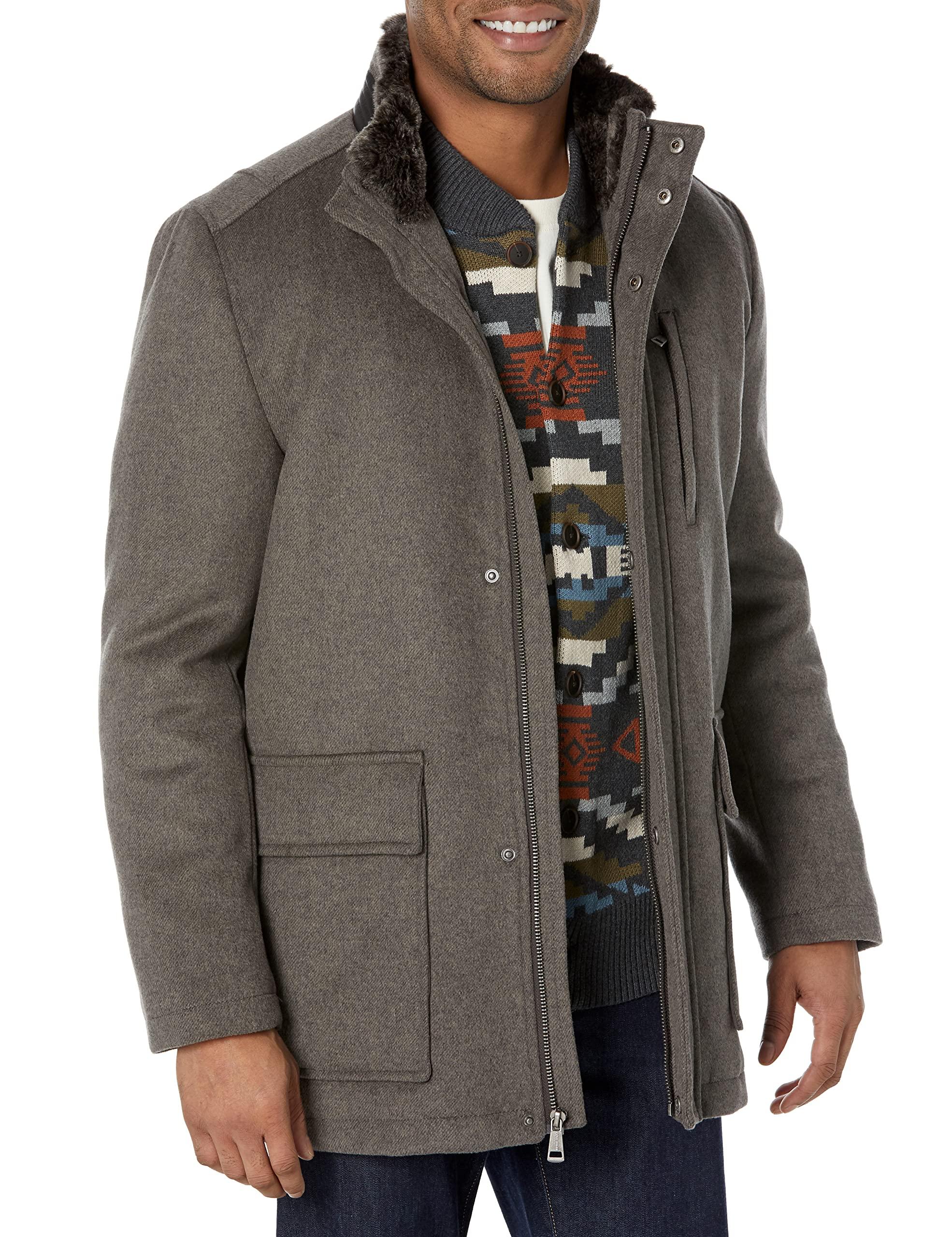 Cole Haan Men's Wool Car Coat