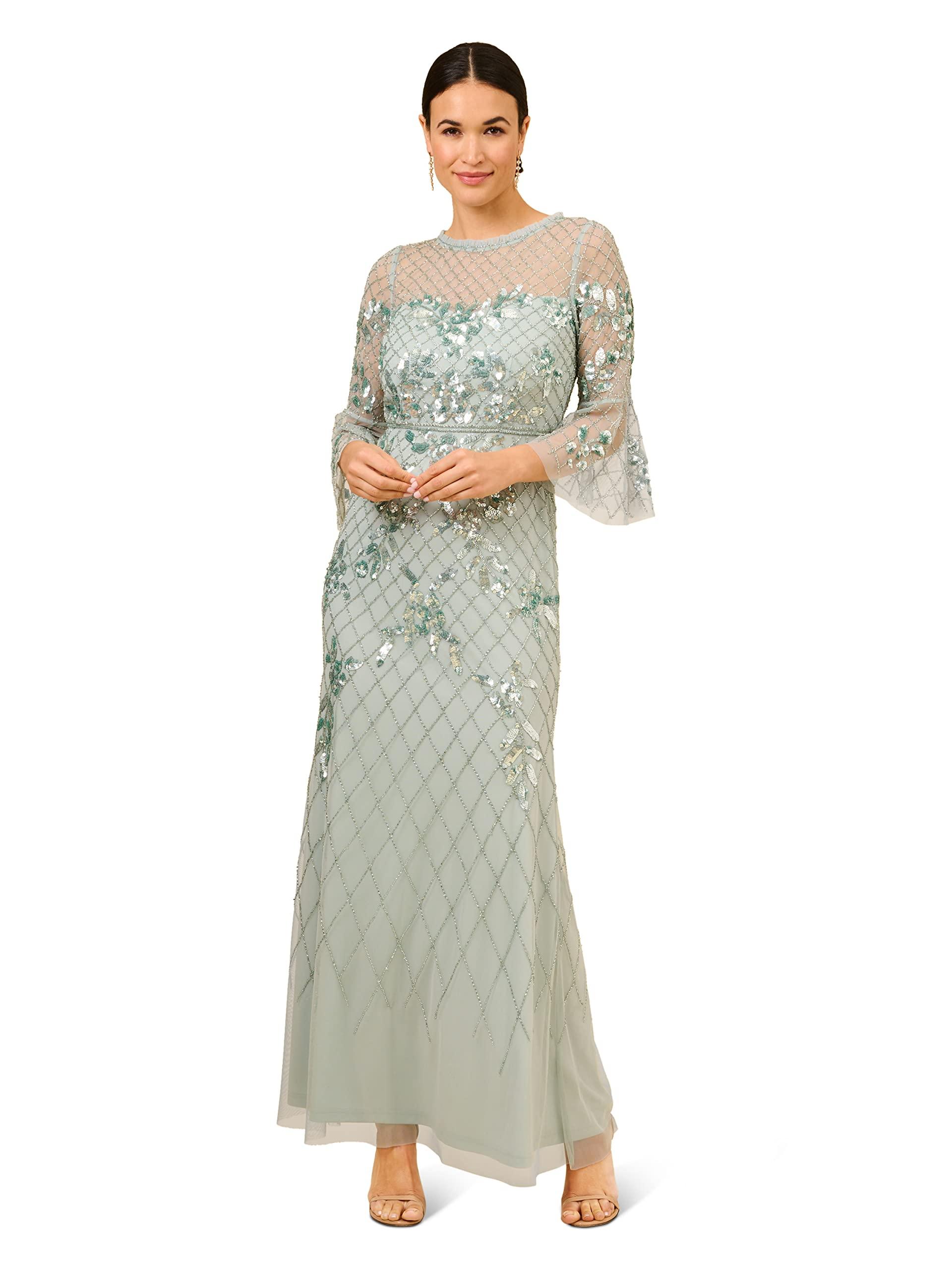 Adrianna Papell Women's Beaded Long Dress