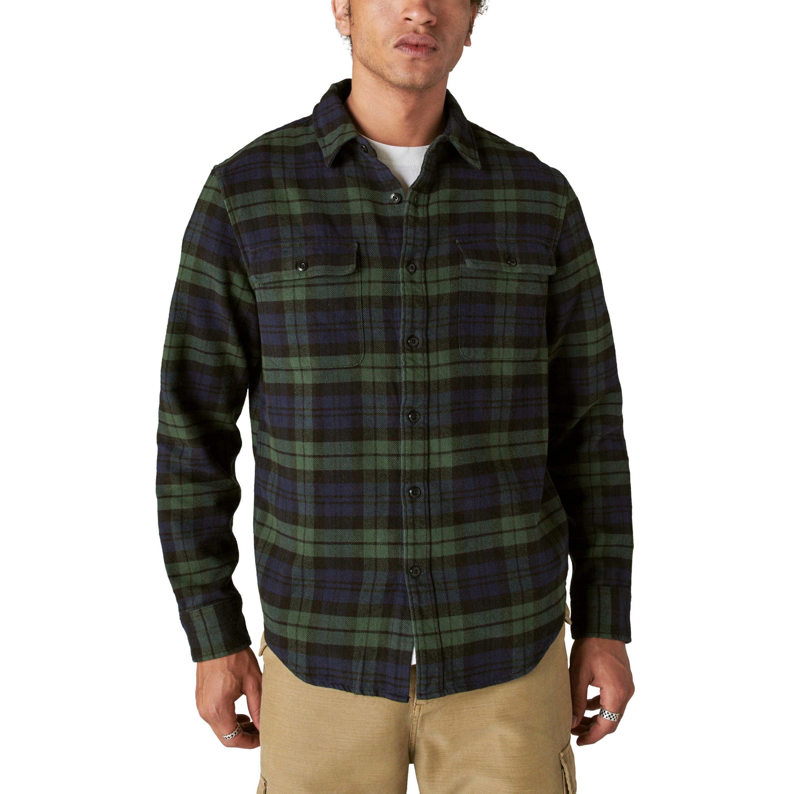 Lucky Brand Men's Plaid Workwear Cloud Soft Long Sleeve Flannel