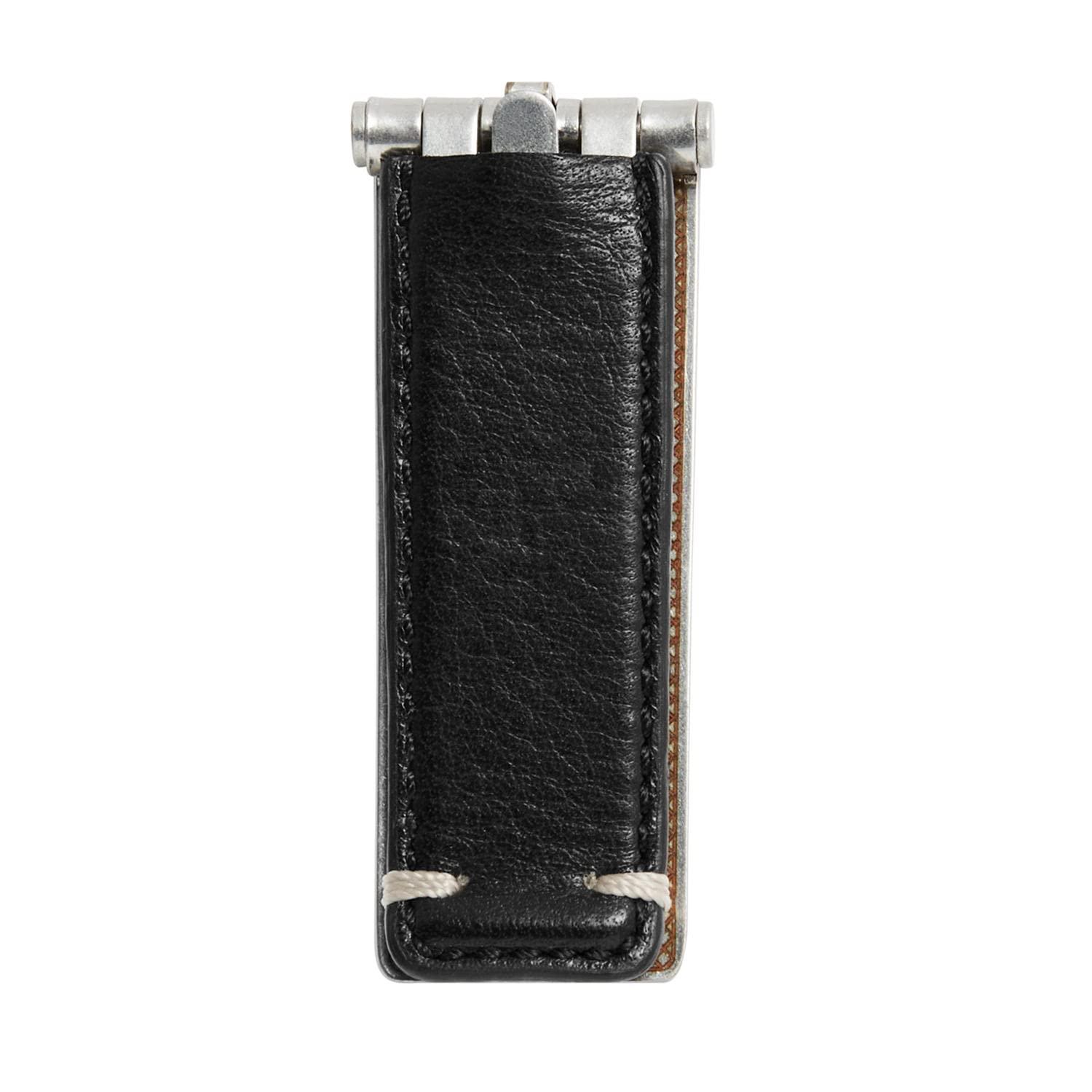 Fossil Men's Leather Wrapped Hinged Money Clip for Men