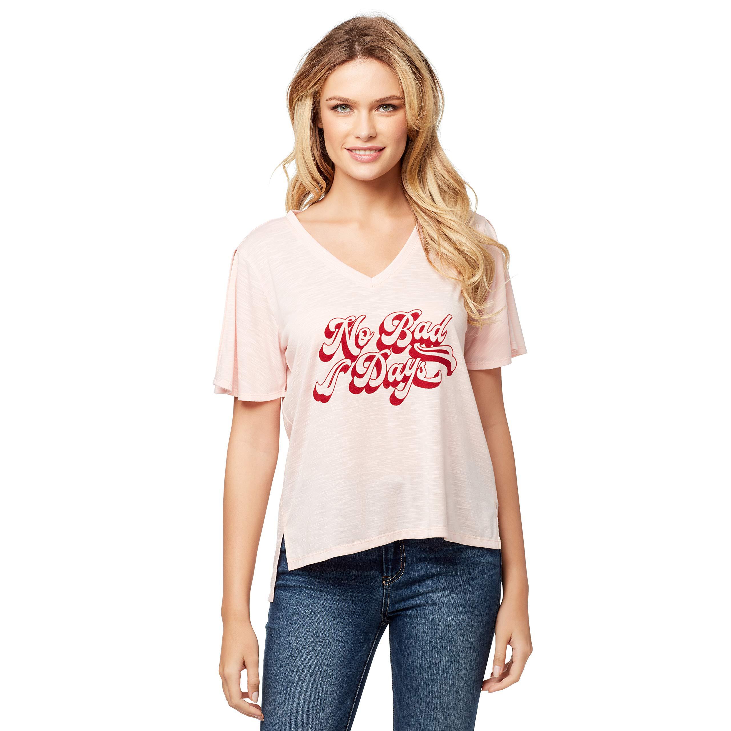 Jessica Simpson Women's Jayce Slit Sleeve High Low Tee Shirt