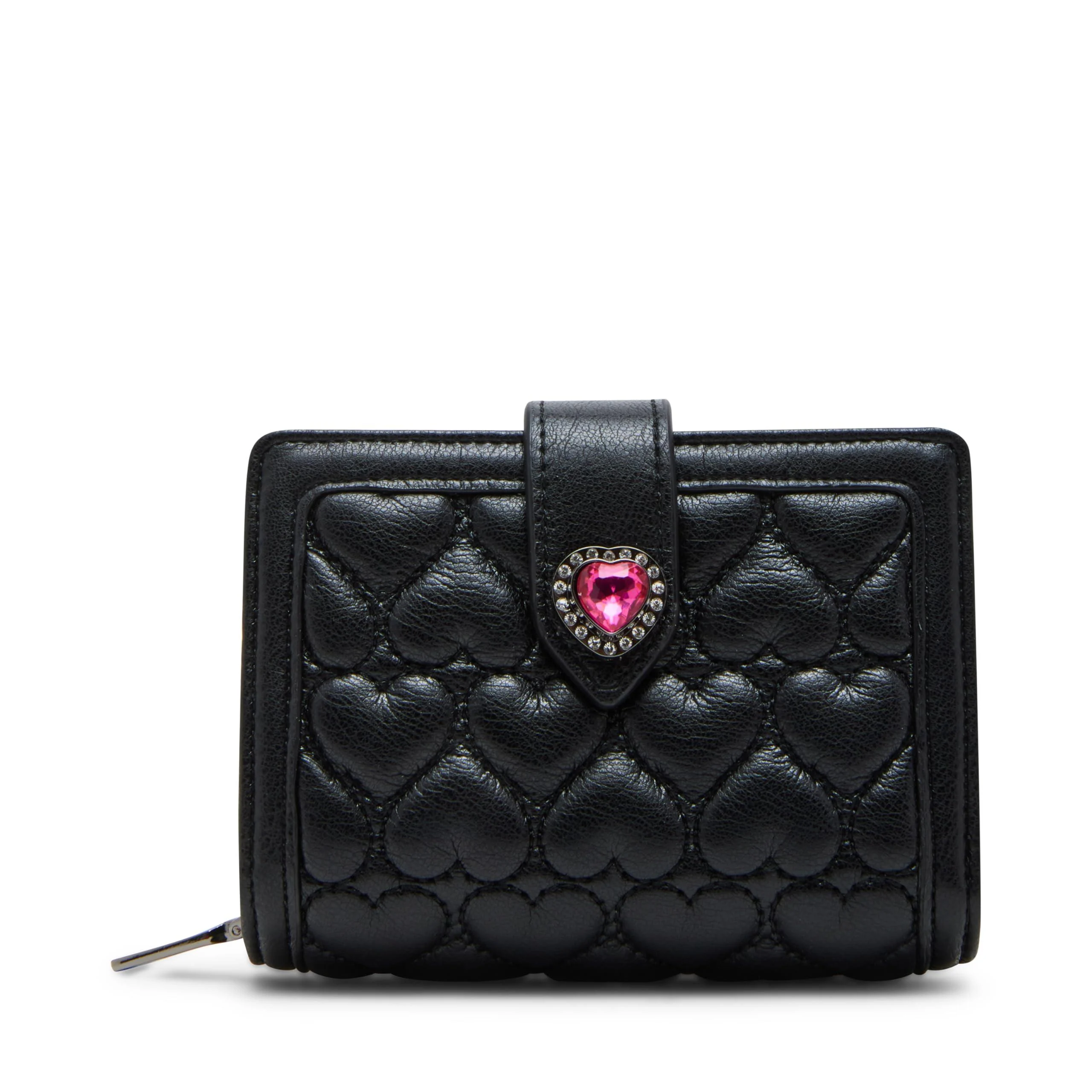 Betsey Johnson Women's Bejeweled Bifold Wallet, Black, One Size