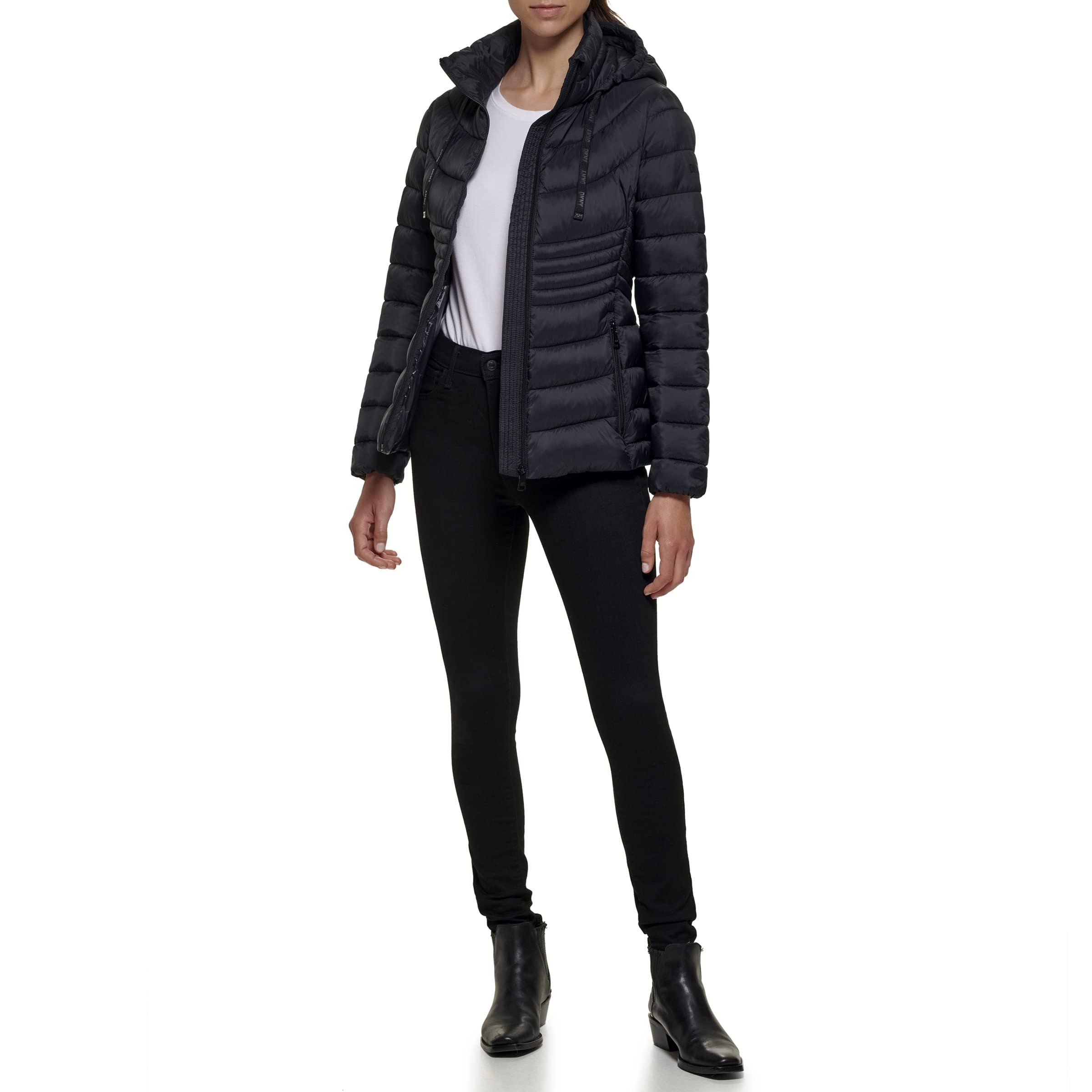 DKNY Women's Comfort Soft Packable Puffer Outwear Jacket