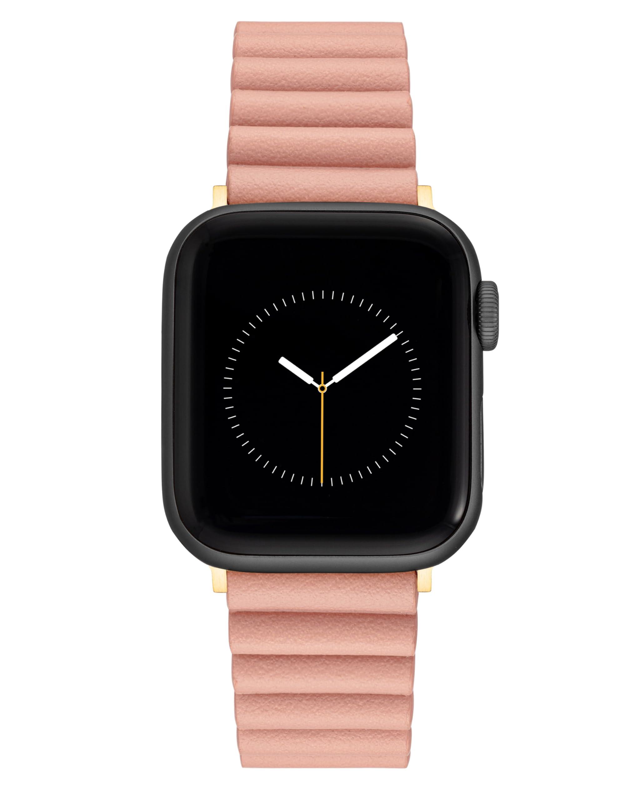 Women's Pink Faux Leather Band designed for Apple Watch® 42mm (Series 10) & 38/40/41mm