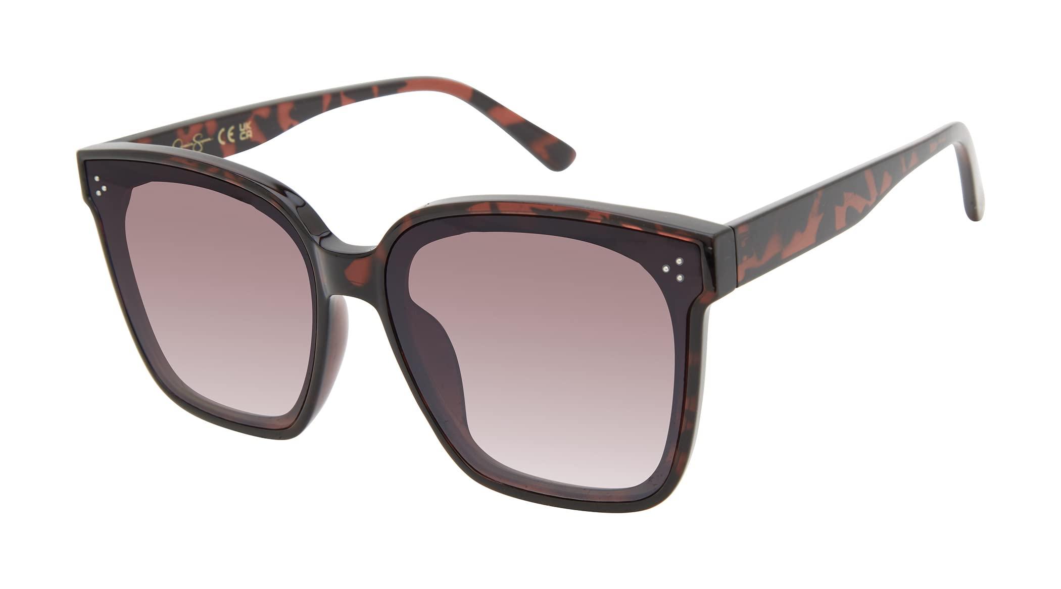 essica Simpson Women's J6214 Oversized Cat Eye Square Sunglasses