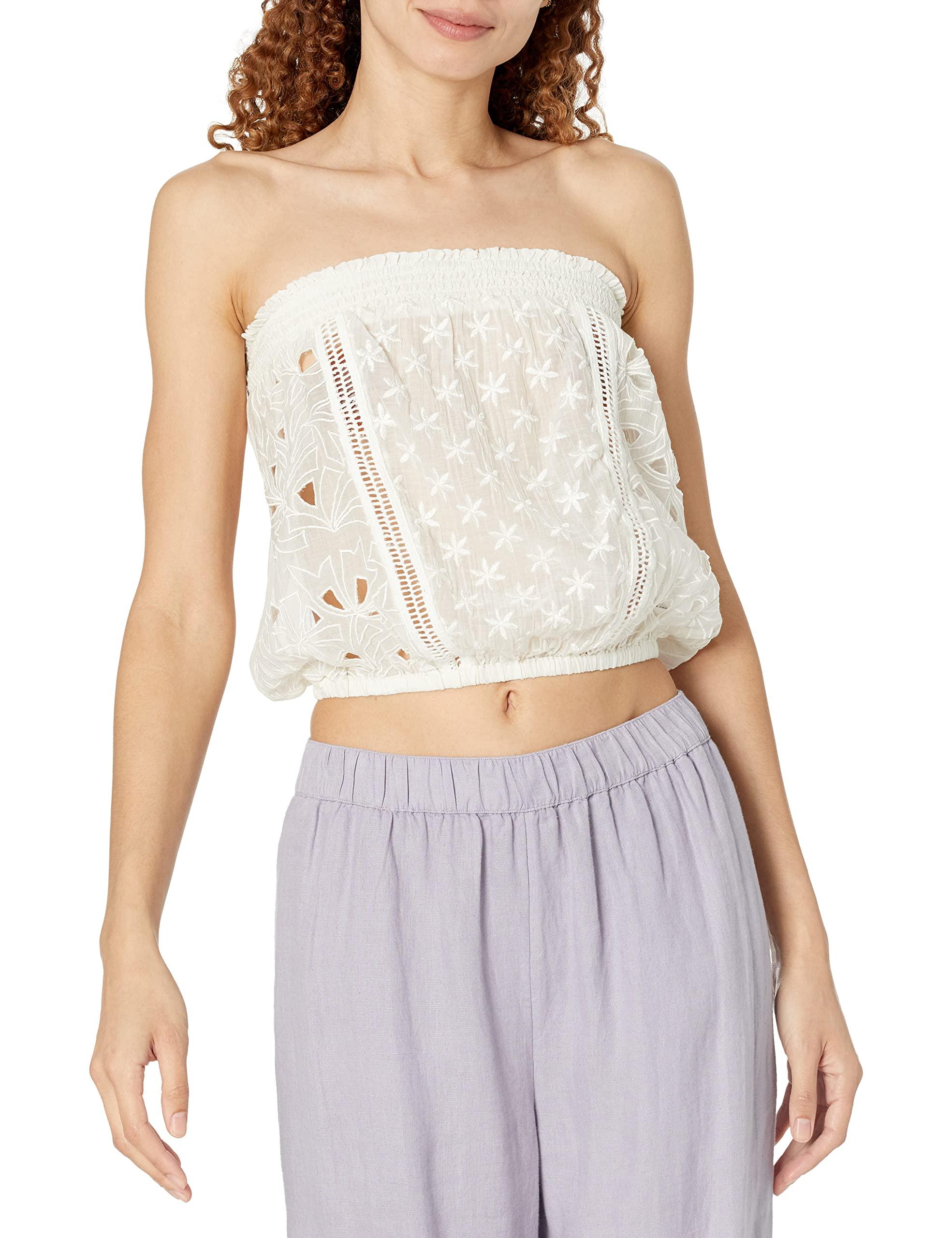 Ramy Brook Women's Standard Louise Strapless Embroidered Tube Top