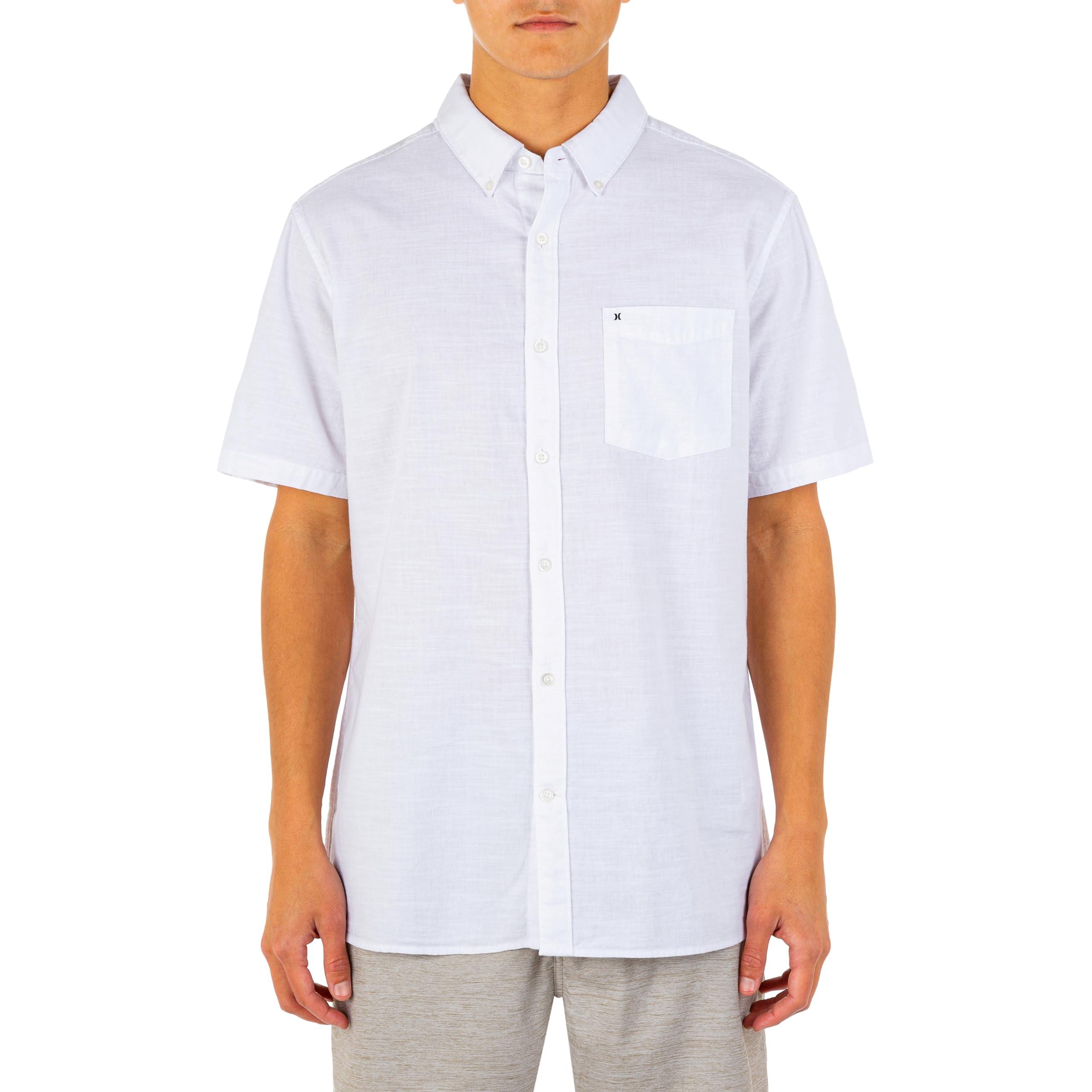 Hurley Men's One and Only Textured Short Sleeve Button Up