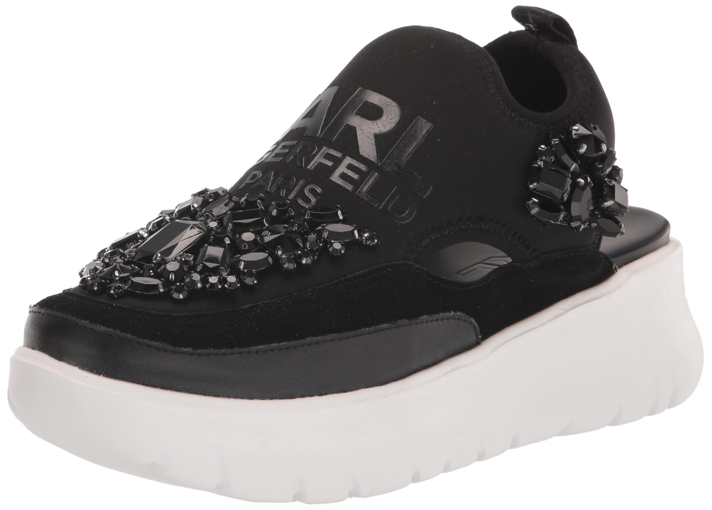 Karl Lagerfeld Paris Women's Maia Sneaker, Black, 7.5