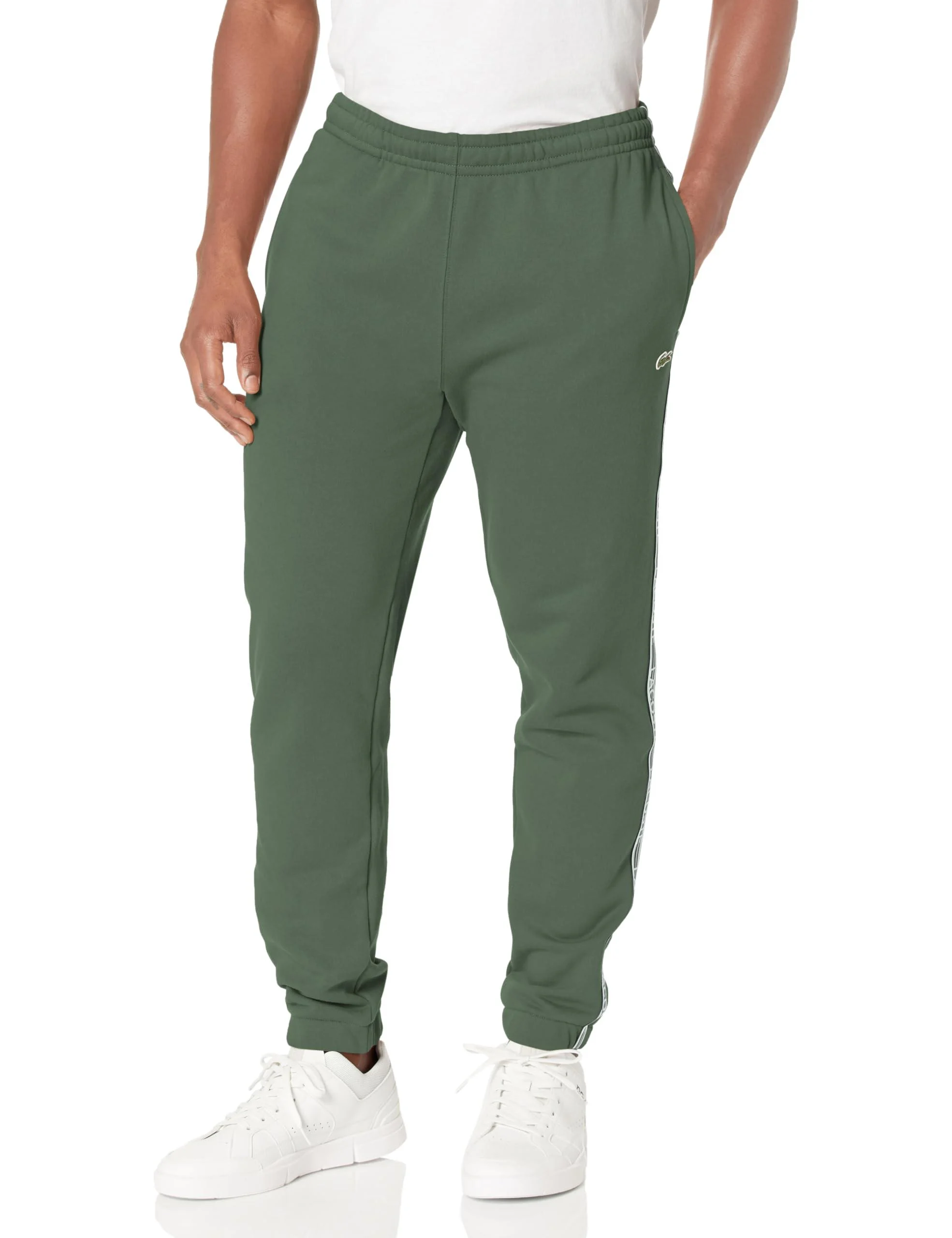 Lacoste Men's Tapered Fit Track Trouser Pant W Side Leg Logo Taping