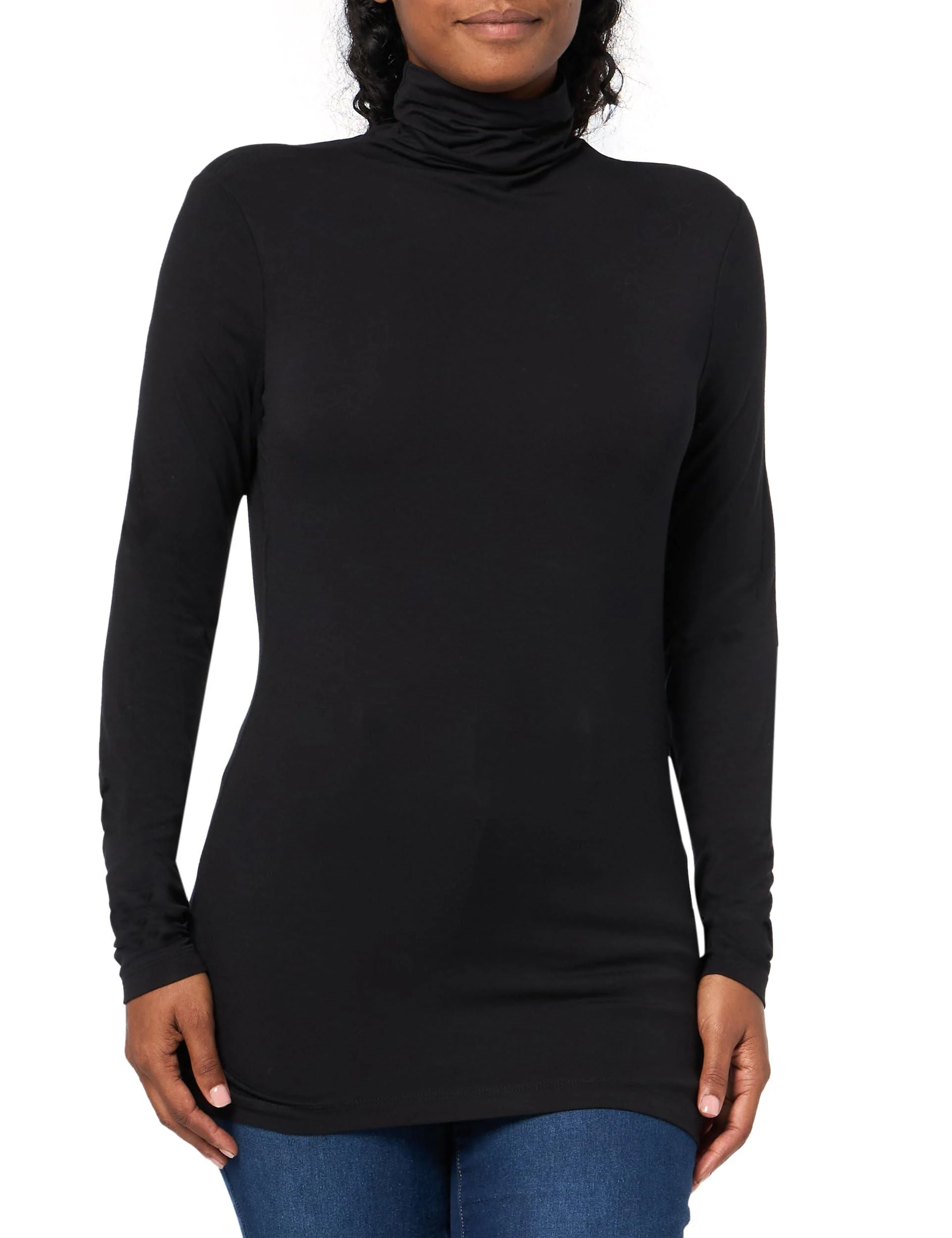 Anne Klein womens Rayon Spandex Jersey Seamless Turtleneck