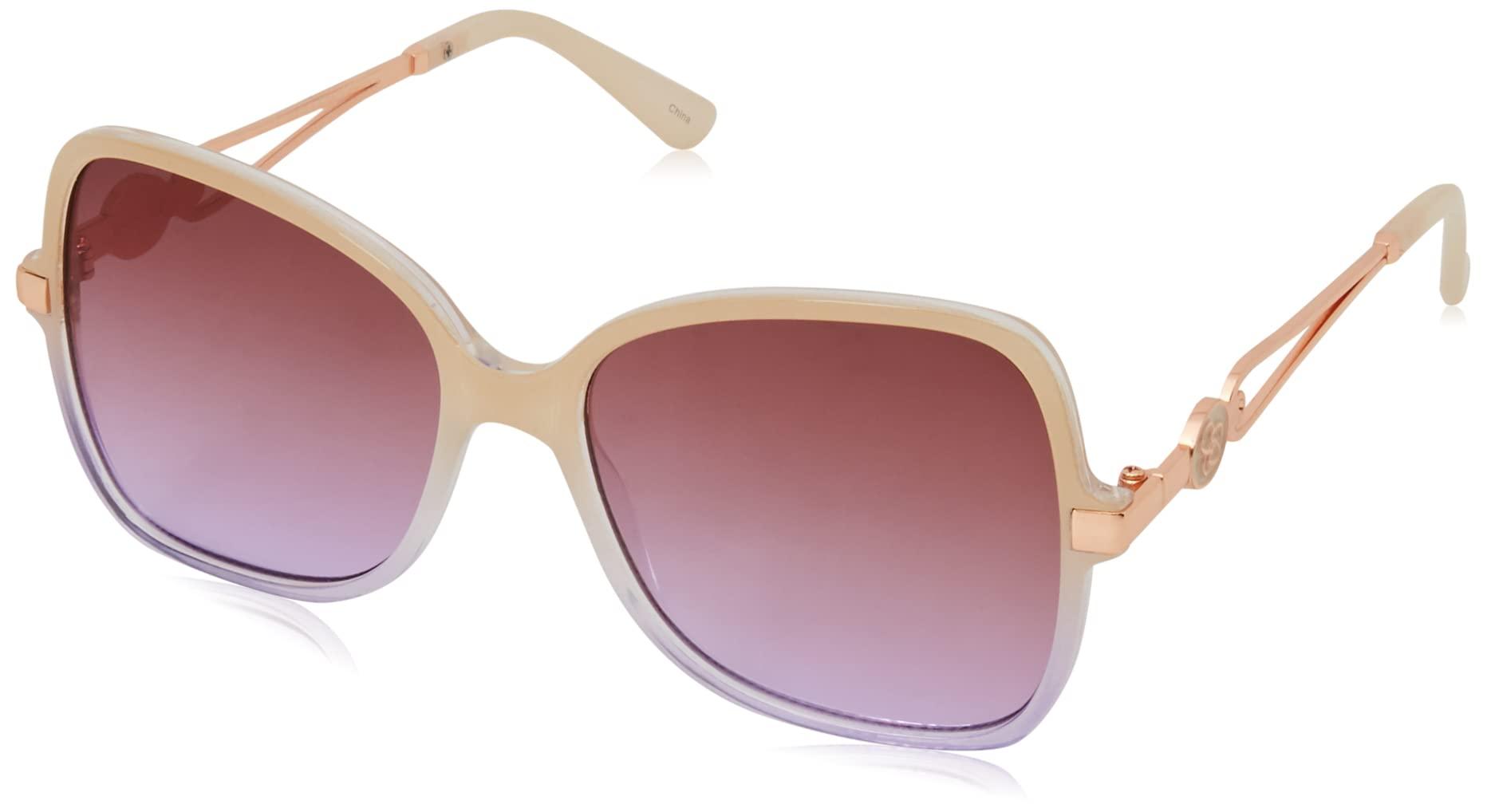 Jessica Simpson Women's J5234 Oversized Retro Butterfly Sunglasses