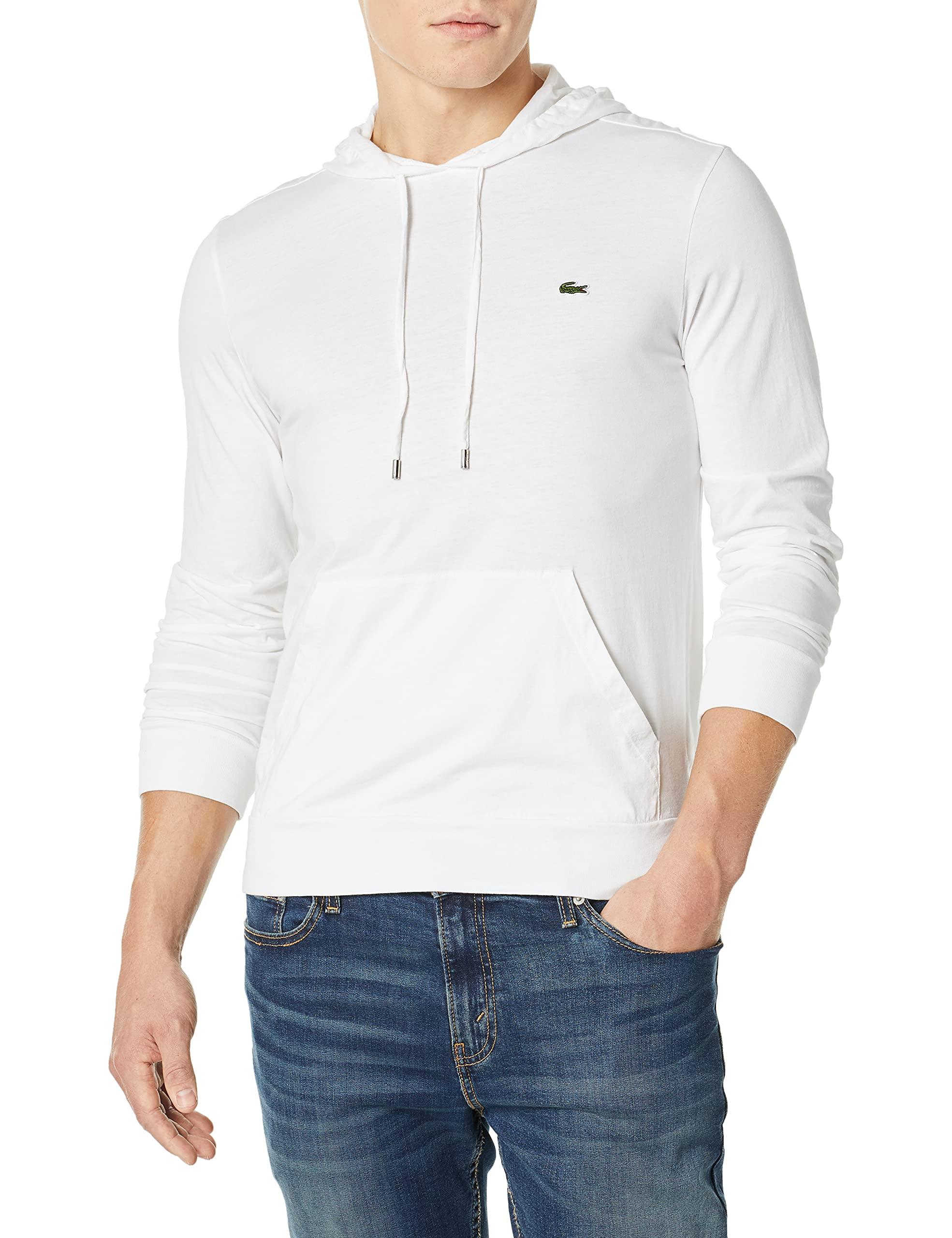 Lacoste Long Sleeve Hoodie Jersey Tee W/ Central Pocket, Th9349 Shirt